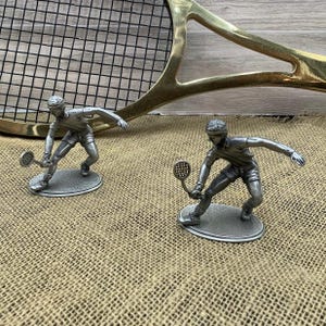 Vintage Tennis Figurine Statue Pewter Limited Edition Figure, Gift for tennis player for tennis lover tennis fan tennis prize, gift for dad