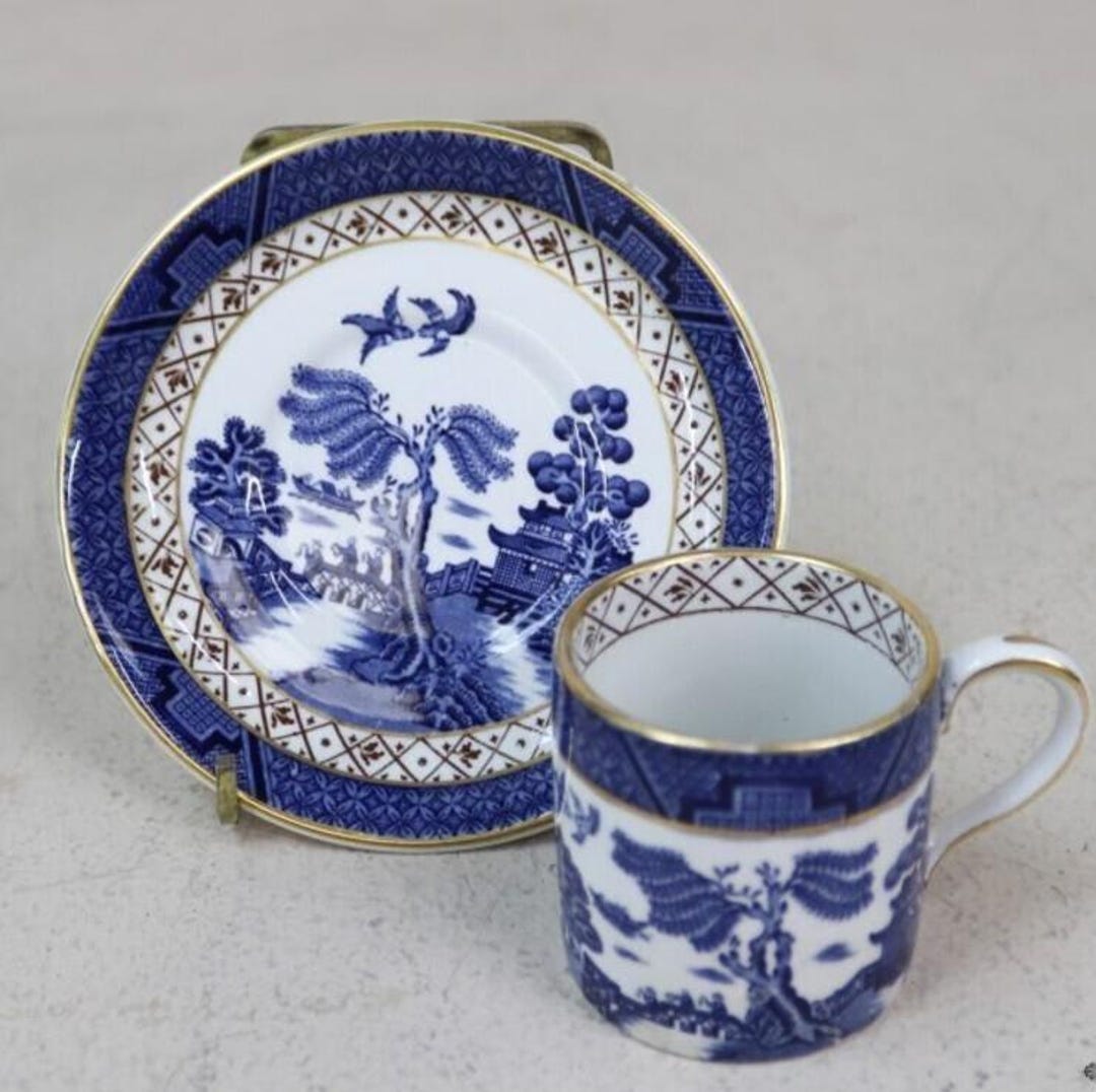 Real Old Willow Booths Blue and White Tea Cup & Saucer | Made in ...
