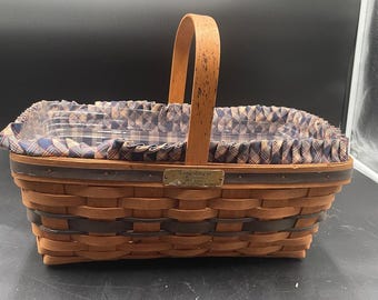 Longaberger 1993 J.W. Collection Easter Basket with Fabric Liner