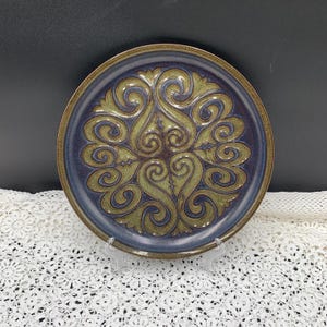 Denby Langley Bukhara Dinner Plates (Set of 4) – Mid-Century Modern Stoneware Ceramic