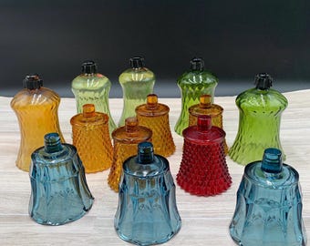 Pegged votive candleholders vintage votive cups, Vintage Glass Votive cups with Candleholders, Pegged Votive Vintage Candles Homco Votives