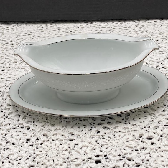 Vintage Noritake Buckingham Serving Platters and Bowl: Platinum