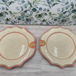 Vintage Horchow Medici Handpainted Dishes from Italy Vintage Ceramic Bowls Colorful Dinner Plates Retro Modern Plates Neiman Marcus Italy