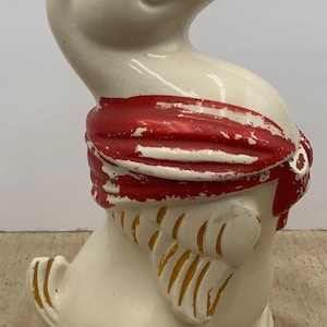 McCoy Duck Cookie Jar Vintage USA-10 | Red Bow Cottagecore Decor | Farmhouse Kitchen Jar | Collectible Gift for Duck Lovers | 1970s decor