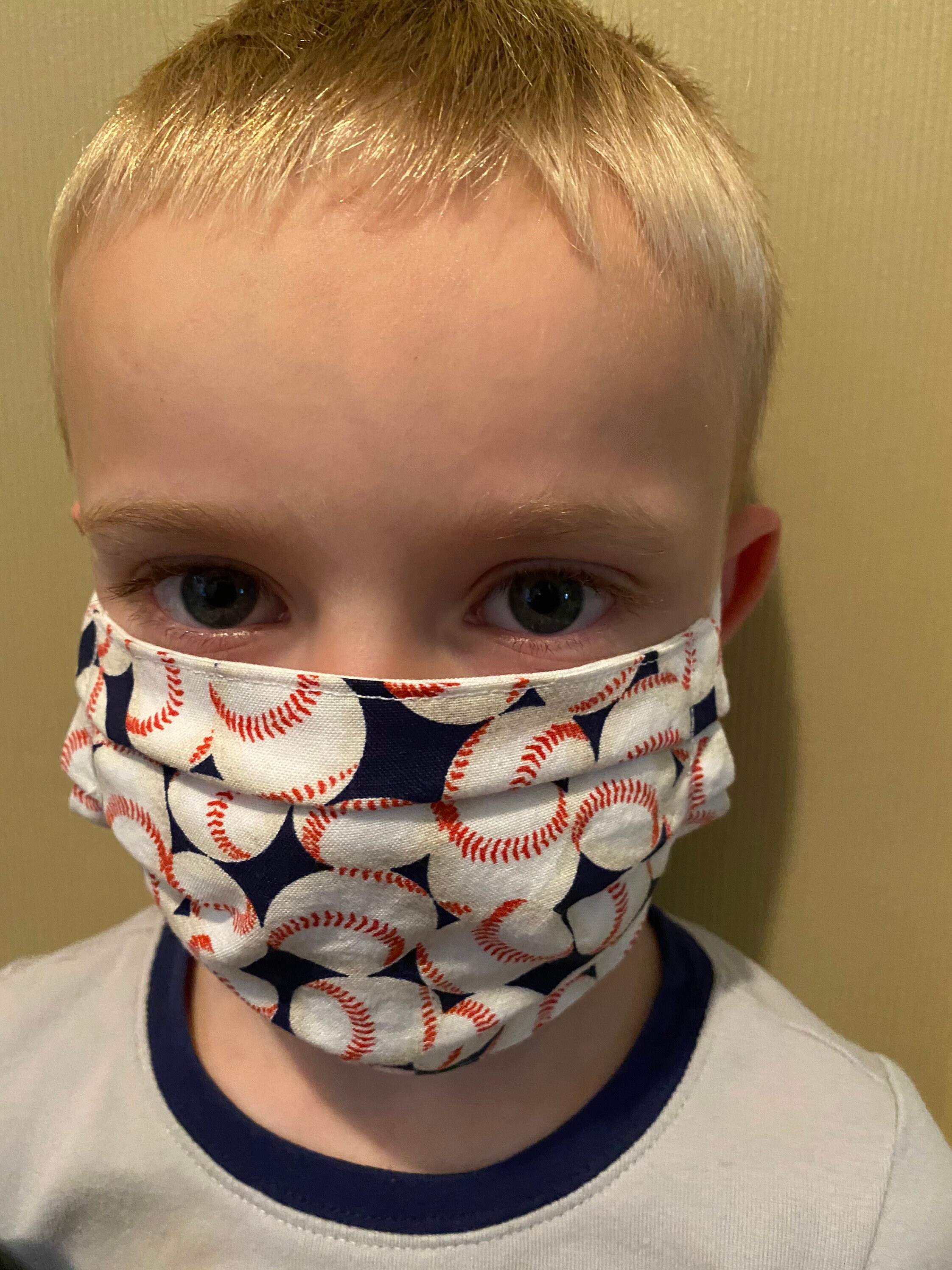 Sports kids masks 100 cotton/twolayer baseball Etsy