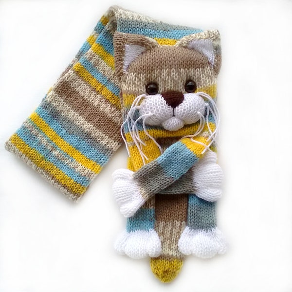 Knit Cat Scarf Etsy