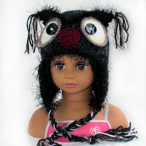 Crochet owl hat,Crochet animal hat,Crochet black hat,Crochet kid hat,Crochet unisex hat,Crochet multicolour hat