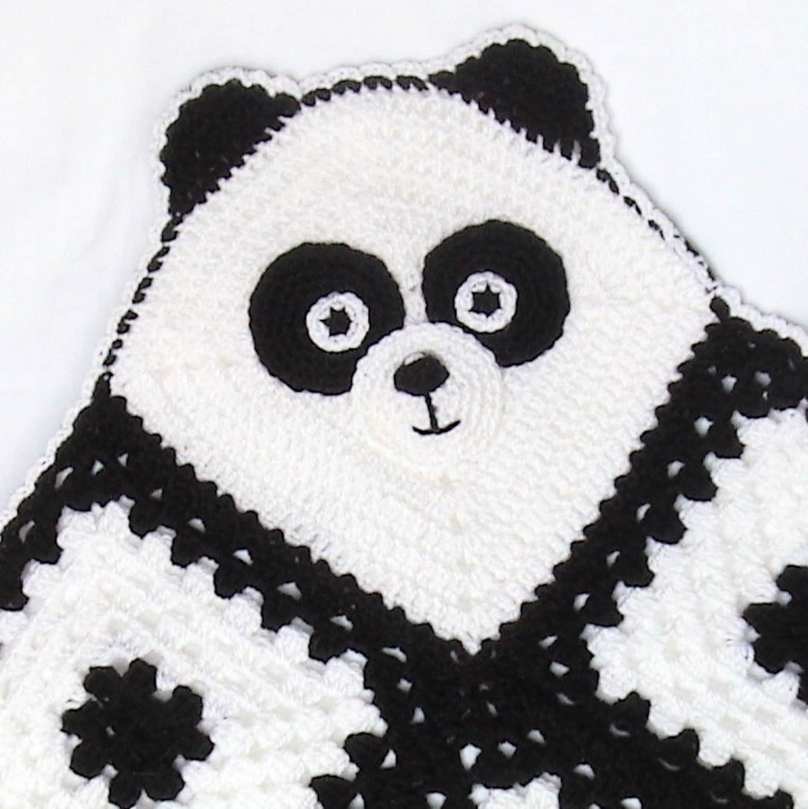 Crochet Panda Blanketcrochet Baby Blanketpanda Etsy