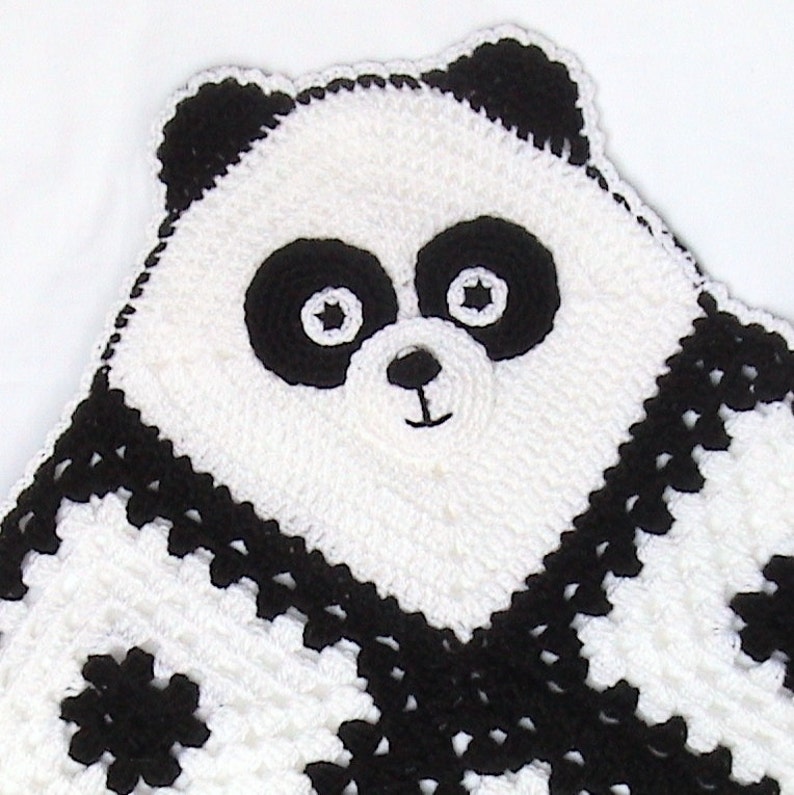 Crochet Panda Blanketcrochet Baby Blanketpanda Etsy