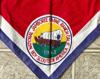 1953 Boy Scouts Bandanna National Jamboree Irvine California BSA Vintage bandana
