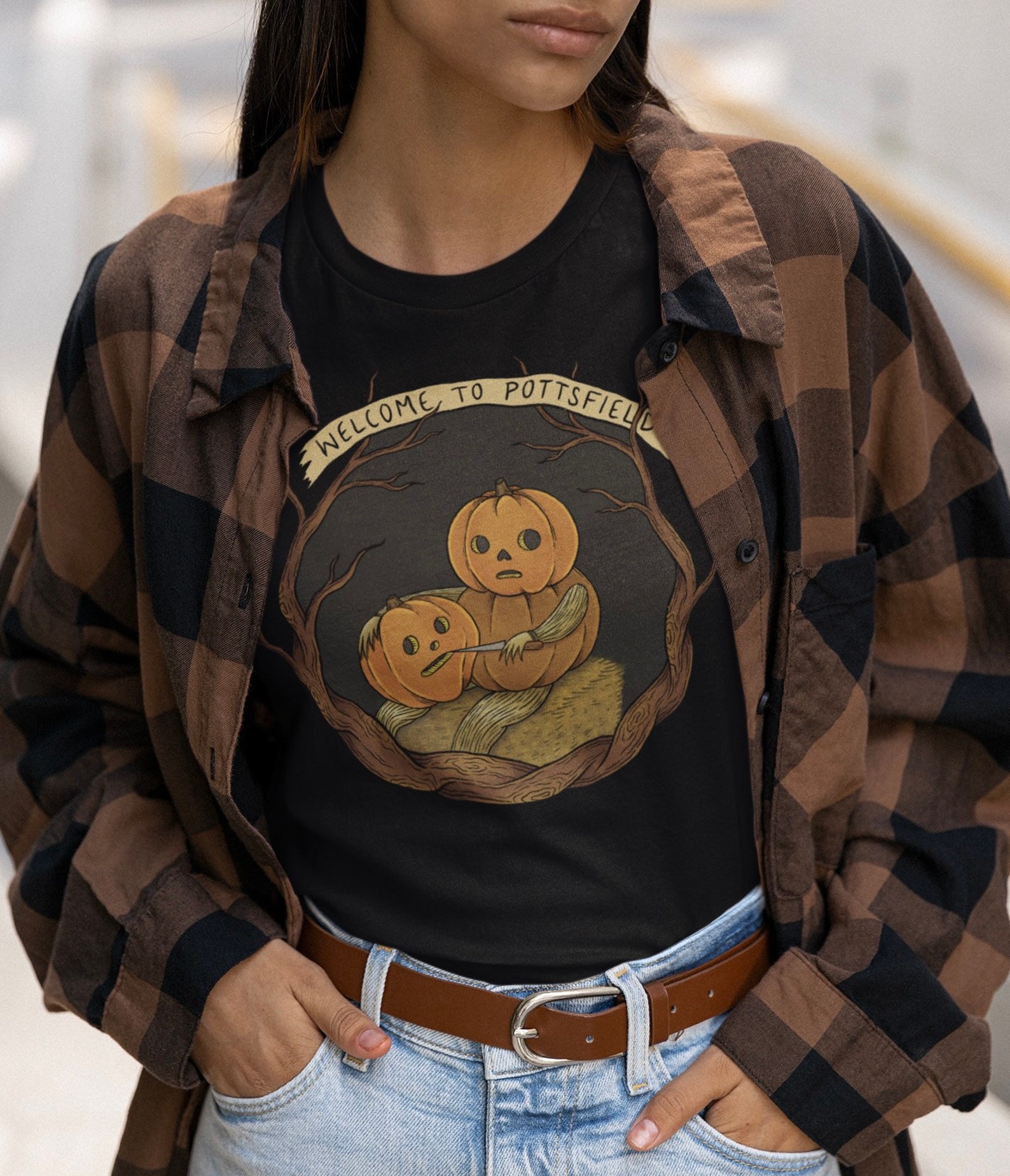 Over the Garden Wall Shirt Pottsfield Pumpkin Shirt Cute Etsy