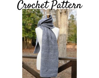 Wintertide Crochet Scarf Pattern, Easy Oversized Shawl, Digital Download