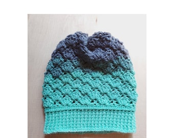 Molde para gorro de crochê/Molde do Gorro Florescente/Gorro de Crochê/Touca de Crochê/PDF Digital