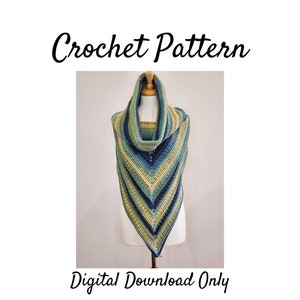 Hooded cowl crochet pattern, The Charmed Hooded Scarf crochet pattern, hooded triangle scarf, hooded shawl pattern, Mom gift idea