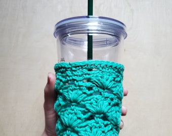 Crochet coffee cozy pattern, cup cozy crochet pattern, crochet drink pattern, coffee lover gifts for her, mother's day gift idea, drink cozy
