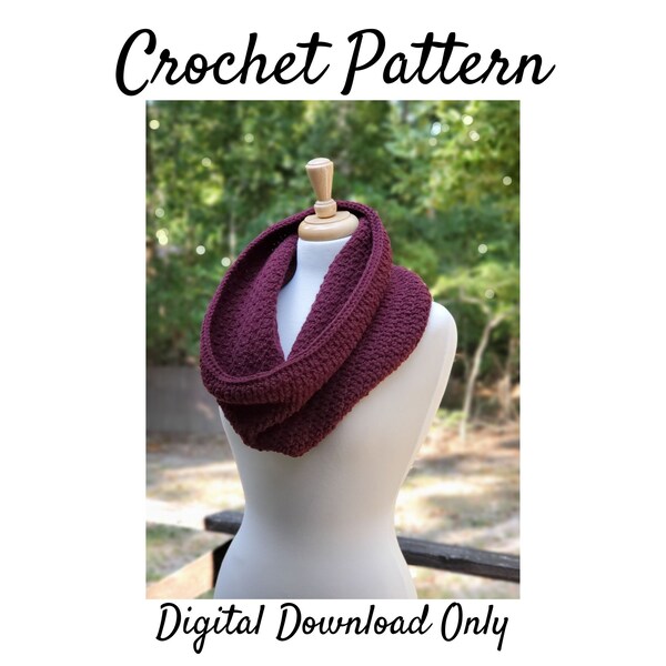 Crochet Cowl Pattern, The Liz Cowl Pattern, Easy Crochet Pattern, Beginner Pattern, Christmas Gift Idea, Stocking Stuffer, Easy Cowl Pattern