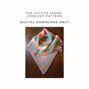 Crochet Pattern, Lattice Shawl Crochet Pattern, Shawl Pattern, Wrap Pattern, Crochet Shawl