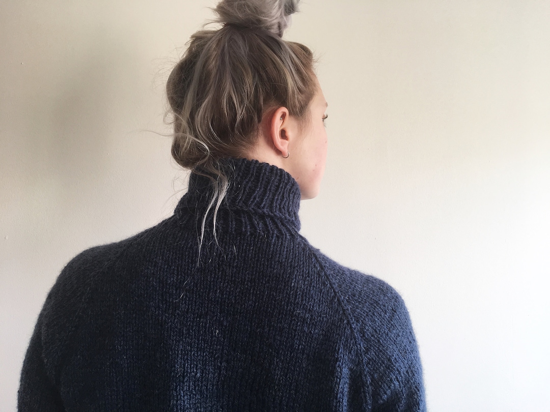 KNITTING PATTERN Basic Raglan Sweater Pattern | Turtleneck Sweater ...