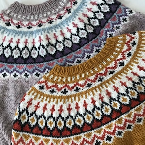 KNITTING PATTERN Fair Isle Sweater Knitting Pattern Nordic Sweater