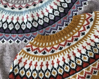 KNITTING PATTERN Fair Isle Sweater Knitting Pattern Nordic Sweater