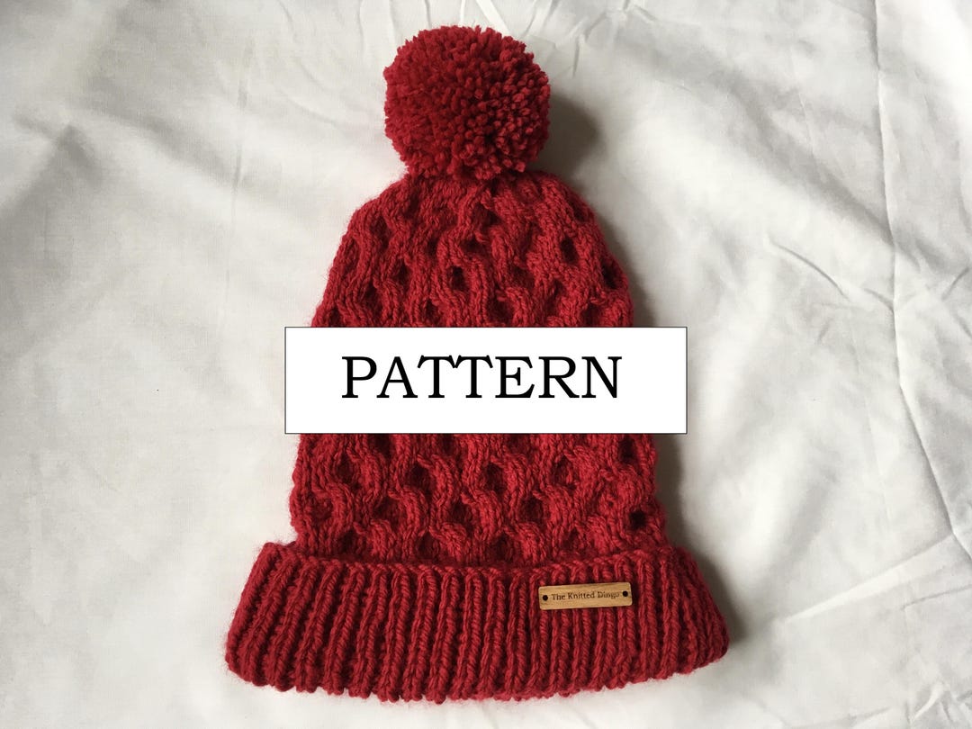 Honeycomb Cable Beanie Knitting Pattern | Toque Knitting Pattern | Hat ...