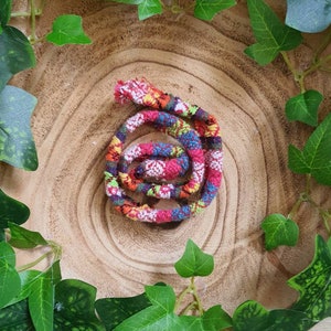 Pink Rainbow Spirallock Dreadlock Tie – 30 cm Long, Safe & Damage-Free