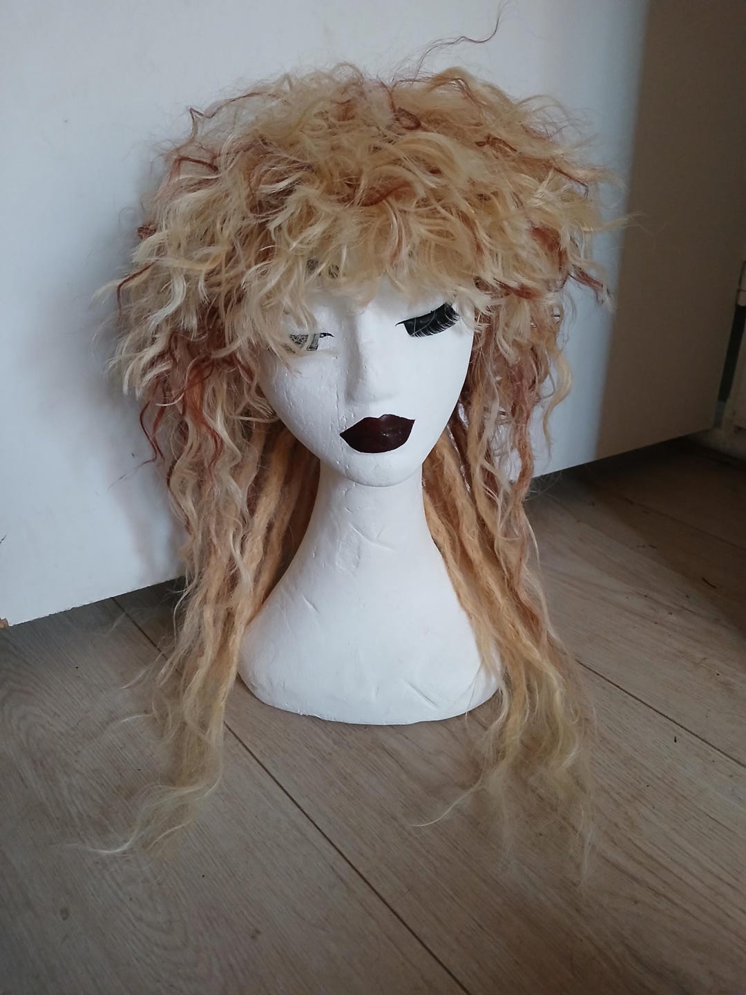 Rock 'n Roll Dreadlock Wig – Blonde Mullet Style With Partial Dreads