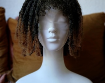 Dreadlock-Bob-Perücke – Krauses Haar Ombre Braun – Bohemian Festival Hair