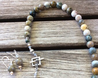 Ocean Jasper Necklace Set