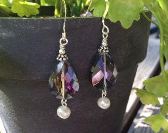 Crystal and Pearl Earrings