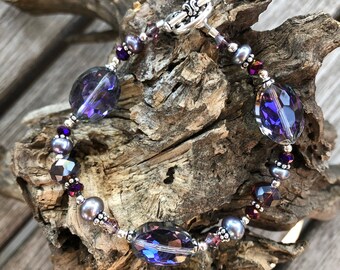 Crystal and Pearl Bracelet