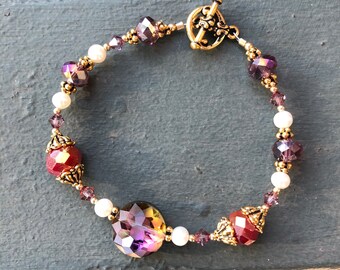 Crystal and Pearl Bracelet