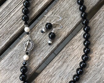 Black Onyx Necklace Set