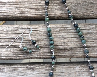 Kambaba Jasper Necklace Set