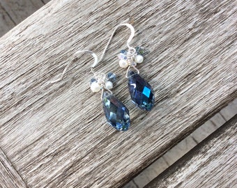 Crystal and Pearl Earrings