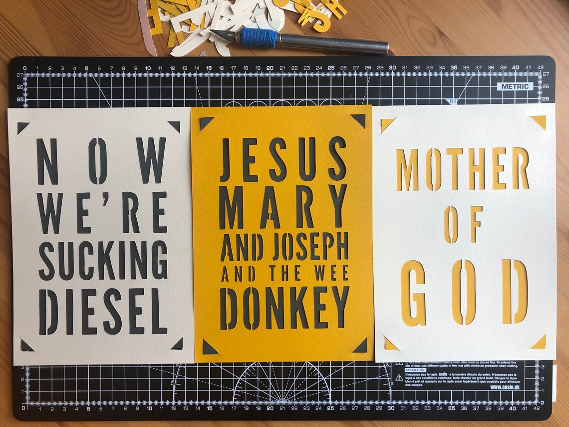 Download 3x SVG Die Cutting Templates Line Of Duty Wee Donkey | Etsy
