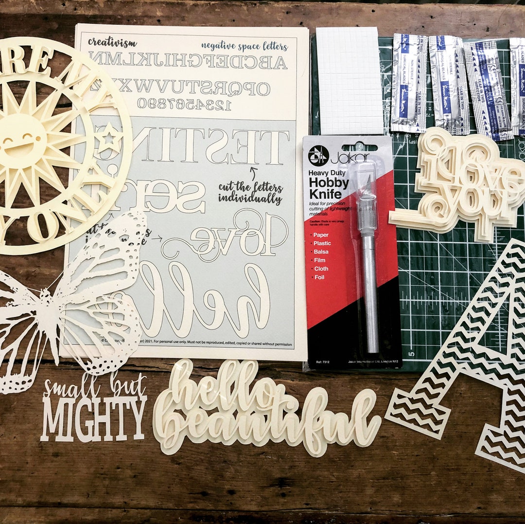 Ultimate Paper Cutting Kit Papercut Kit DIY Craft Kit for Adults