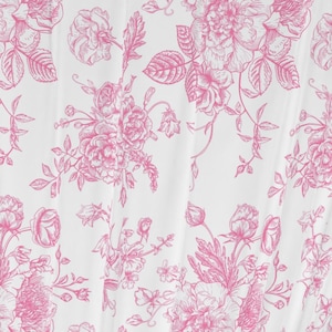 Floral Window Curtains Vintage home decor white light pink romantic flowers bedroom curtains roses kitchen decor shabby chic drapes