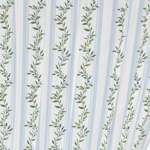 Regency Window Curtains Vintage home decor white light blue green botanical stripe bedroom curtains preppy kitchen decor shabby chic drapes