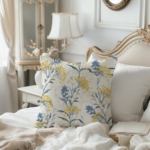 Yellow flower throw pillow 2025