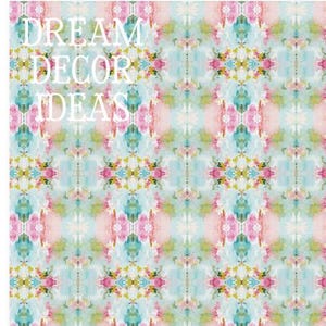 May include: A rectangular piece of fabric featuring a repeating watercolor-style pattern in shades of pink, teal, yellow, and white. The text "one yard" appears at the top, and "DREAM DECOR IDEAS" is printed in white on the left and right sides.