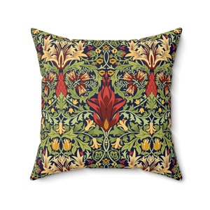 William Morris Inspired Throw Pillow Cover: Floral Victorian Decor