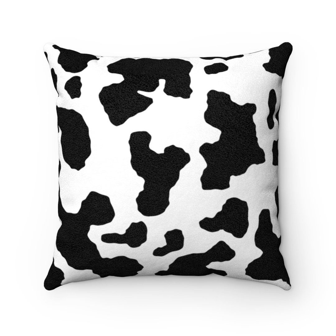 Cow Throw Pillow Cover Black Pillow Cover Farm Home Decor White Black