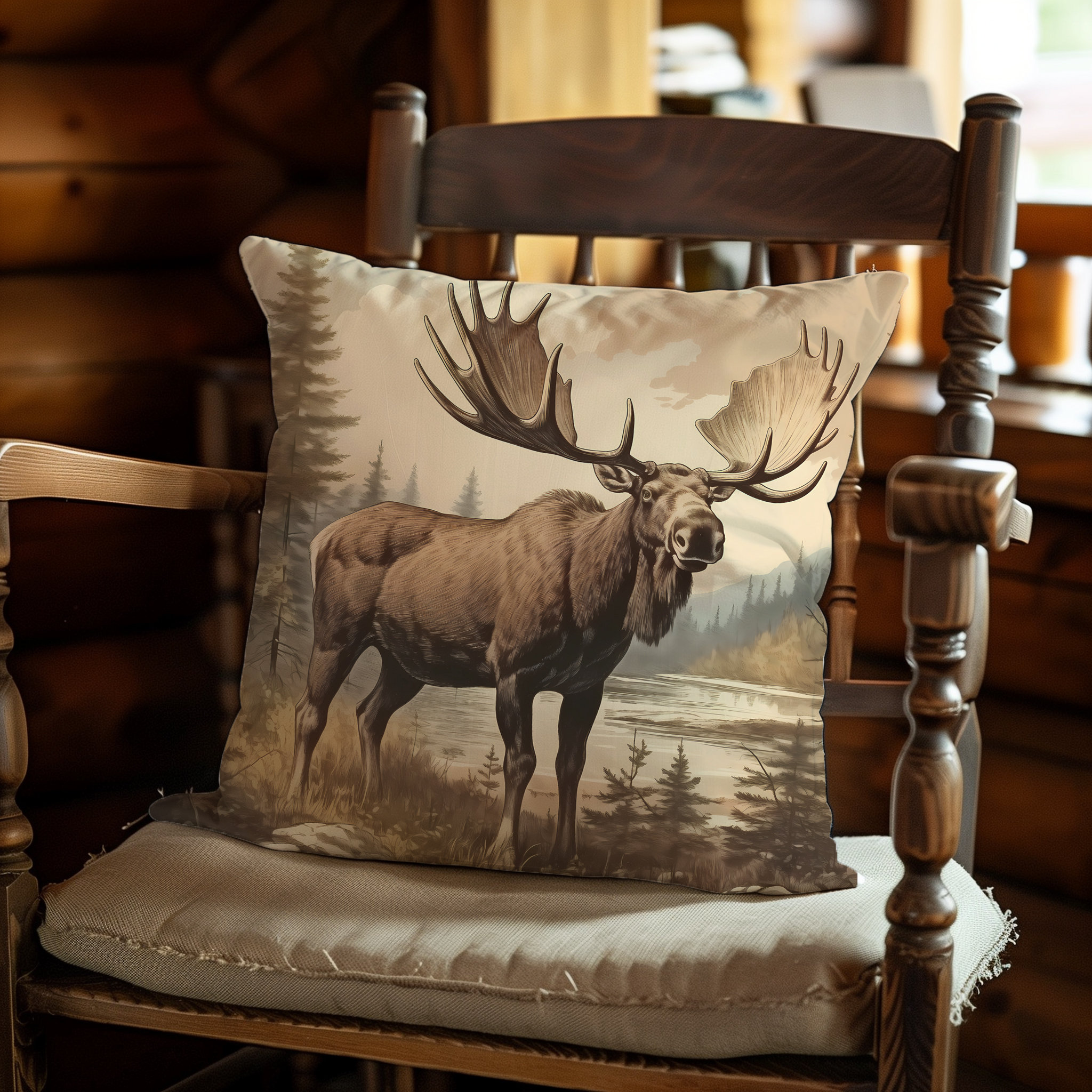 Moose pillow cover hot sale