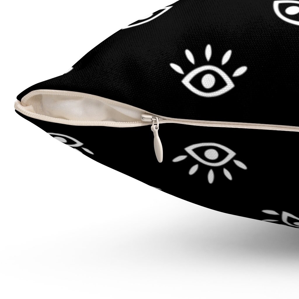 Eyes throw pillow cover evil eye pillow cover black and white Etsy