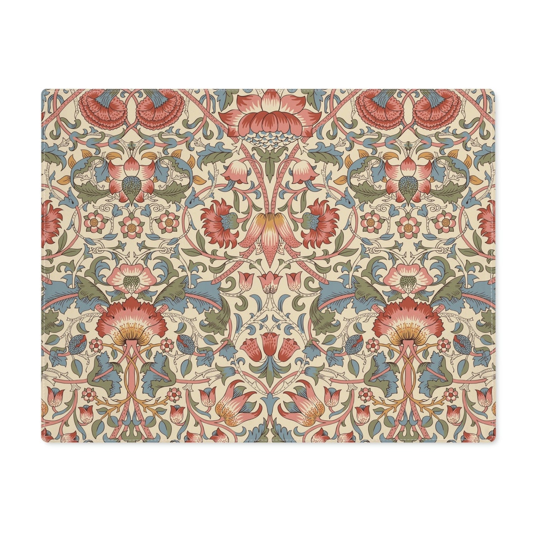 Vintage Placemat William Morris Inspired Fabric Placemats Retro Flowers