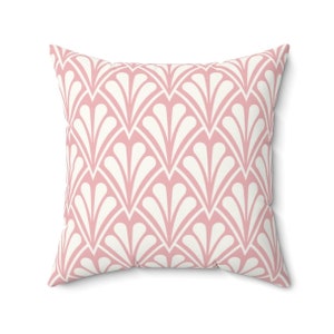 Art deco throw pillow cover blush pink pillow cover geometric home decor blush bedroom decor art deco accent pillow 14x14 16x16 18x18 20x20
