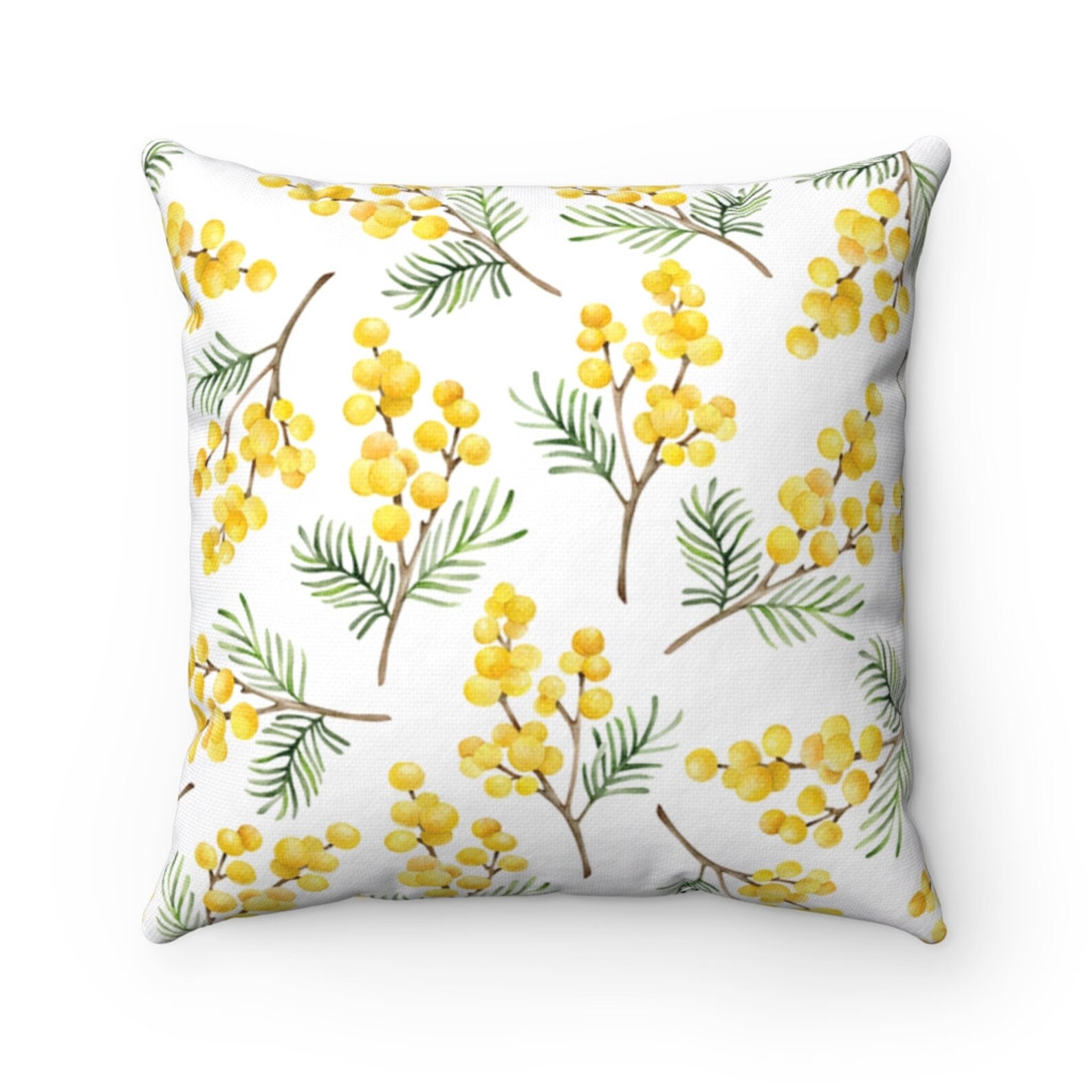 Mimosa Throw Pillow Cover Floral Pillow Cover Floral Home Etsy