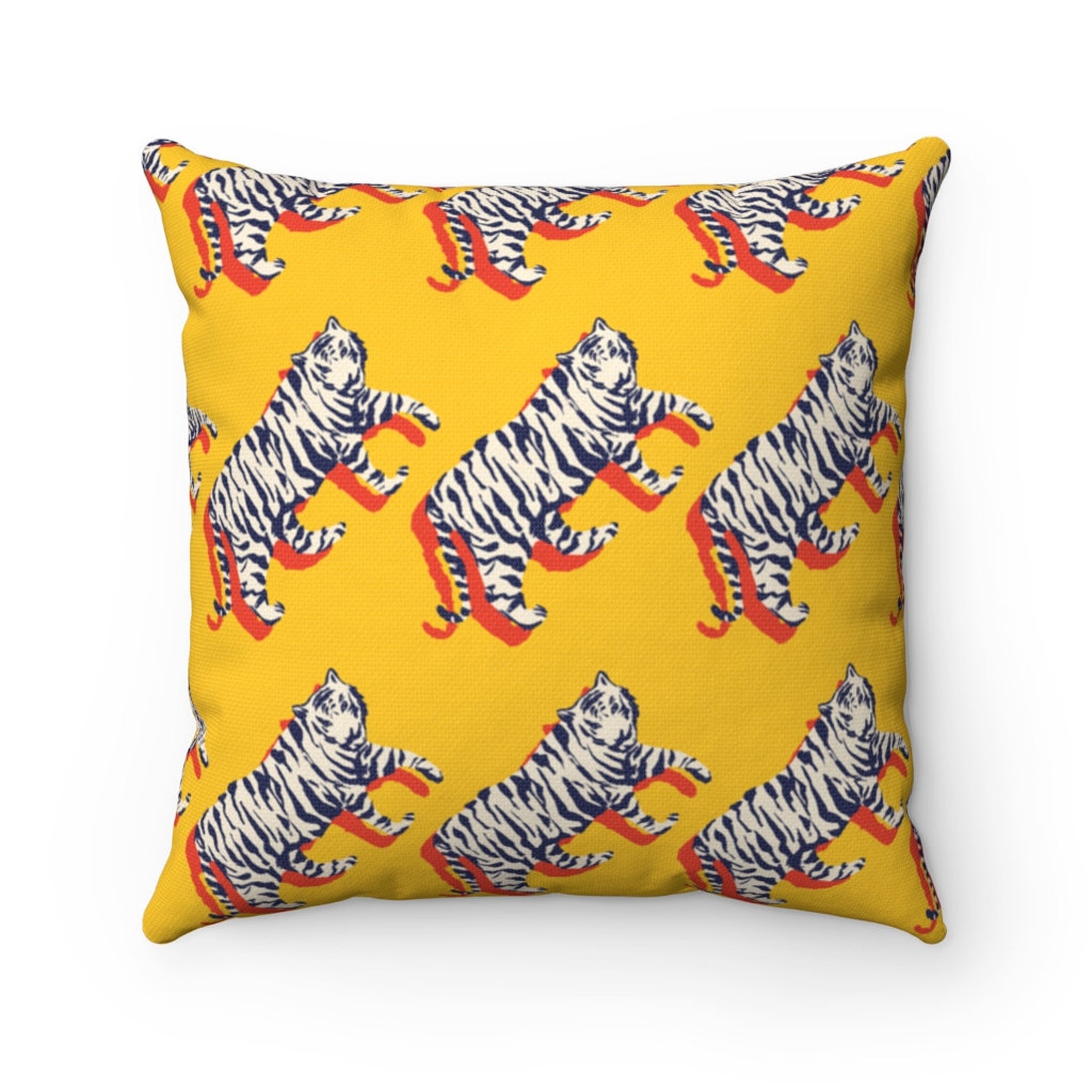 Tiger Throw Pillow Cover Animal Print Pillow Cover Tigers Home Etsy