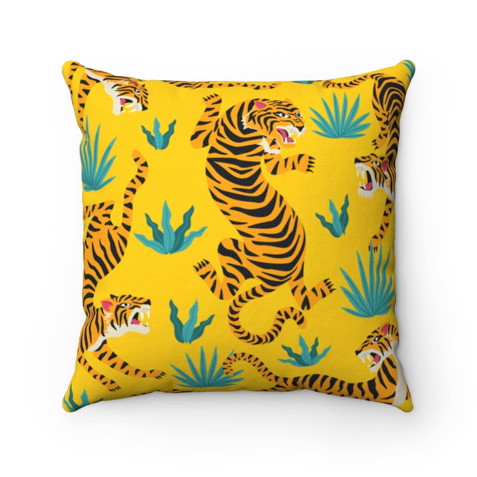 Tiger Throw Pillow Cover Animal Print Pillow Cover Tigers Home Etsy